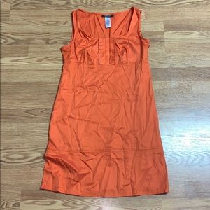 Signature London Style Orange Ruffle Shift Dress